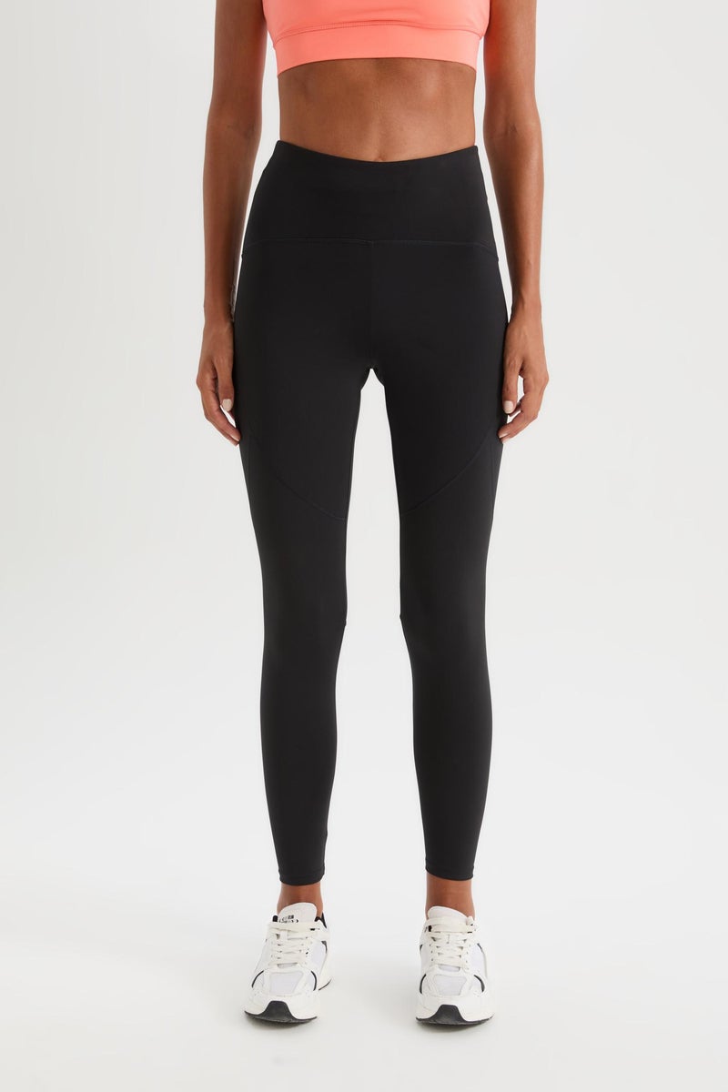 DeFacto Black Woman DeFactoFit Waist-Wrapping Leggings Casual - Image 1